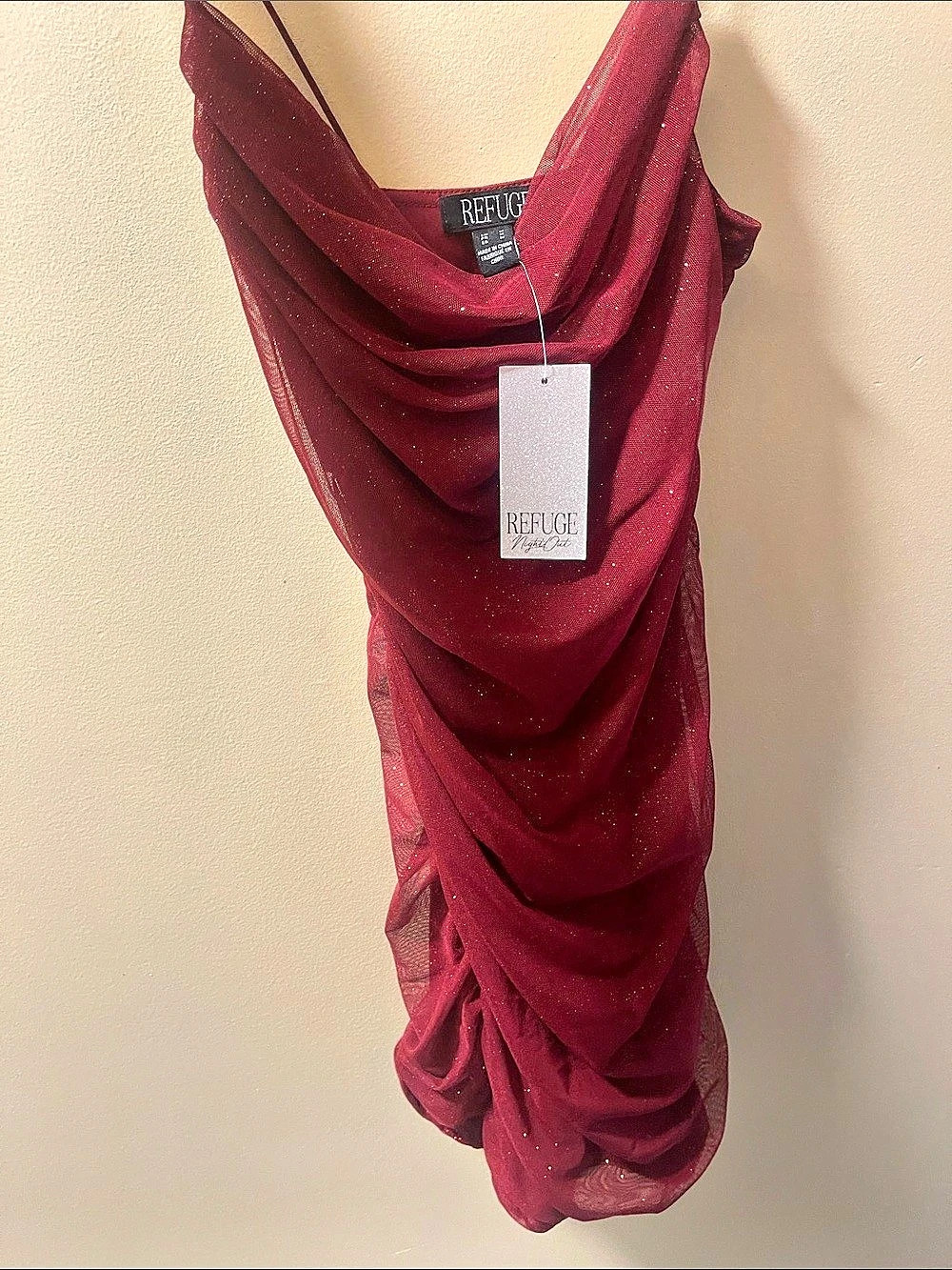 REFUGE Mini Dress in Red Size Medium NWT